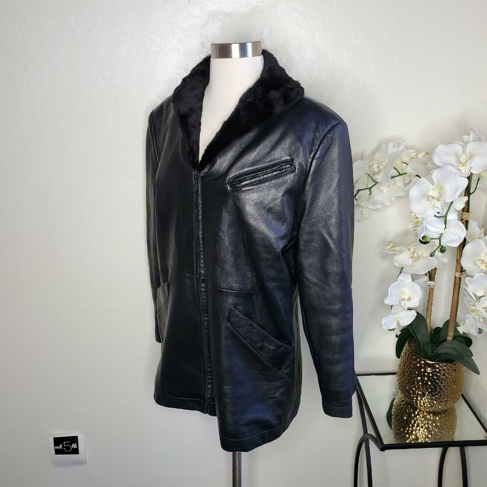 Givenchy Cuir Vintage Black Leather Jacket - Picture 4 of 9